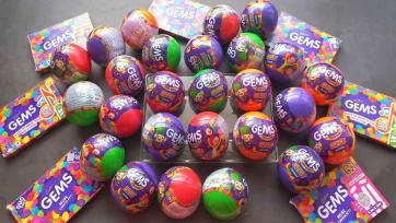 Colorful Candy Surprise Balls for Kids - Gems Fun Toy Unboxing Playtime